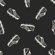 sport shoe doodle seamless pattern background N2