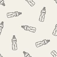 sport water drink doodle seamless pattern background
