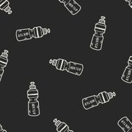 sport water drink doodle seamless pattern background N3