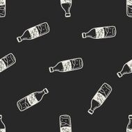 sport water drink doodle seamless pattern background N4