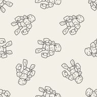 stone monster doodle seamless pattern background