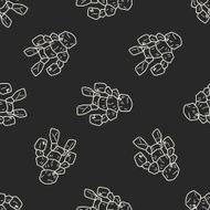 stone monster doodle seamless pattern background N2