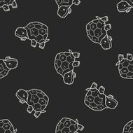 tortoise doodle seamless pattern background N2