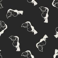 toucan doodle seamless pattern background N2