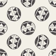 toy ball doodle seamless pattern background