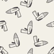 toy gun doodle seamless pattern background