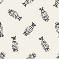 toy soldier doodle seamless pattern background