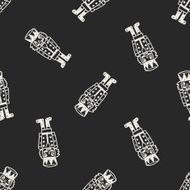 toy soldier doodle seamless pattern background N3