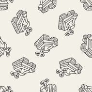 toy tank doodle seamless pattern background