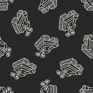 toy tank doodle seamless pattern background N2
