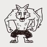 Werewolf doodle N9