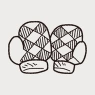 winter gloves doodle N10