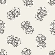 winter gloves doodle seamless pattern background