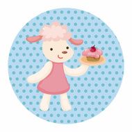 animal having afternoon tea theme elements N21
