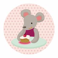 animal having afternoon tea theme elements N24