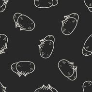 chinese Bun doodle seamless pattern background