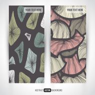 Abstract vector decorative banners set backgrounds