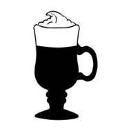 Vector Glass with Irish Coffee
