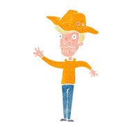 cartoon man in outback hat