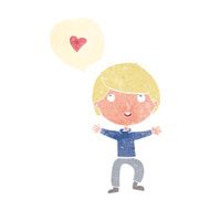 cartoon man in love