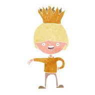 cartoon person wearing crown