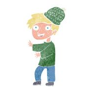 cartoon man wearing winter hat N3