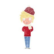 cartoon winter man