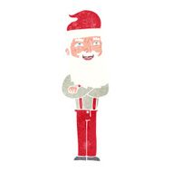 cartoon hipster santa
