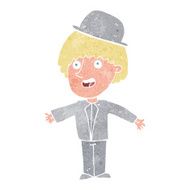 cartoon man in bowler hat N3
