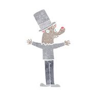 cartoon werewolf in top hat