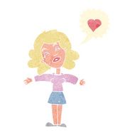 cartoon woman in love N3