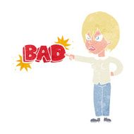 cartoon woman accusing