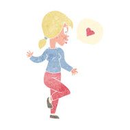 cartoon woman in love N5