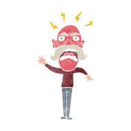 cartoon furious old man