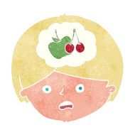 cartoon man thinking about healthy eating