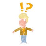 cartoon confused man