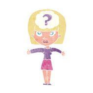 cartoon woman with question N2
