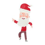 cartoon hipster santa claus