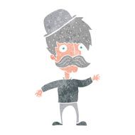 cartoon man wearing bowler hat