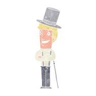 cartoon man wearing top hat N4