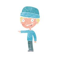 cartoon man wearing winter hat N5