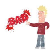 cartoon man pointing out the bad N2