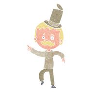 cartoon man in broken old hat
