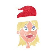cartoon woman ready for christmas N4