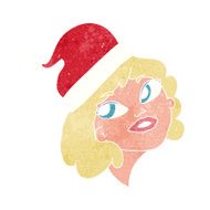 cartoon woman ready for christmas N5