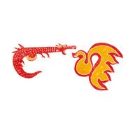cartoon fire breathing dragon N3