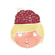 cartoon man wearing winter hat N6