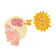 thinking of ways to make money cartoon