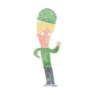 cartoon man wearing winter hat N8
