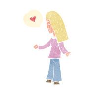cartoon woman in love N9